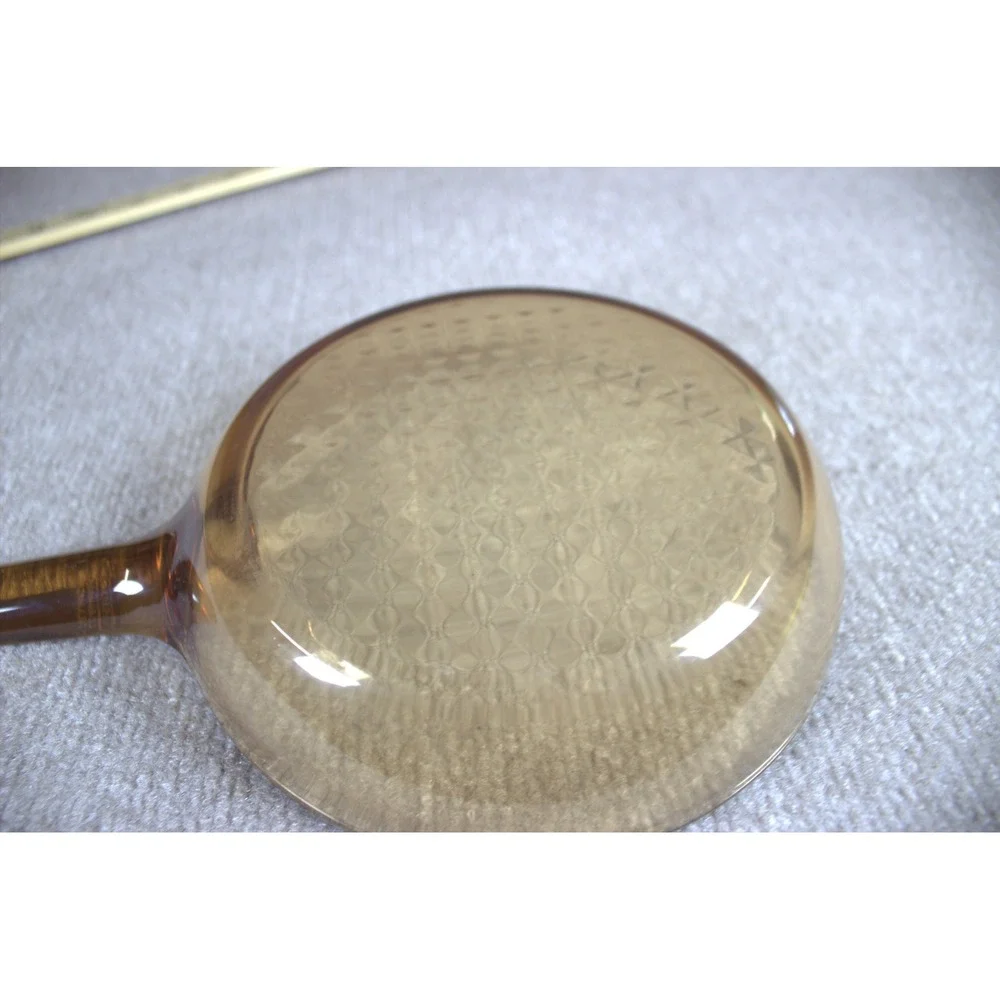 Visions by Corning Amber Glass Cookware Set Pot Pan Skillet 6 Piece Lot USA
